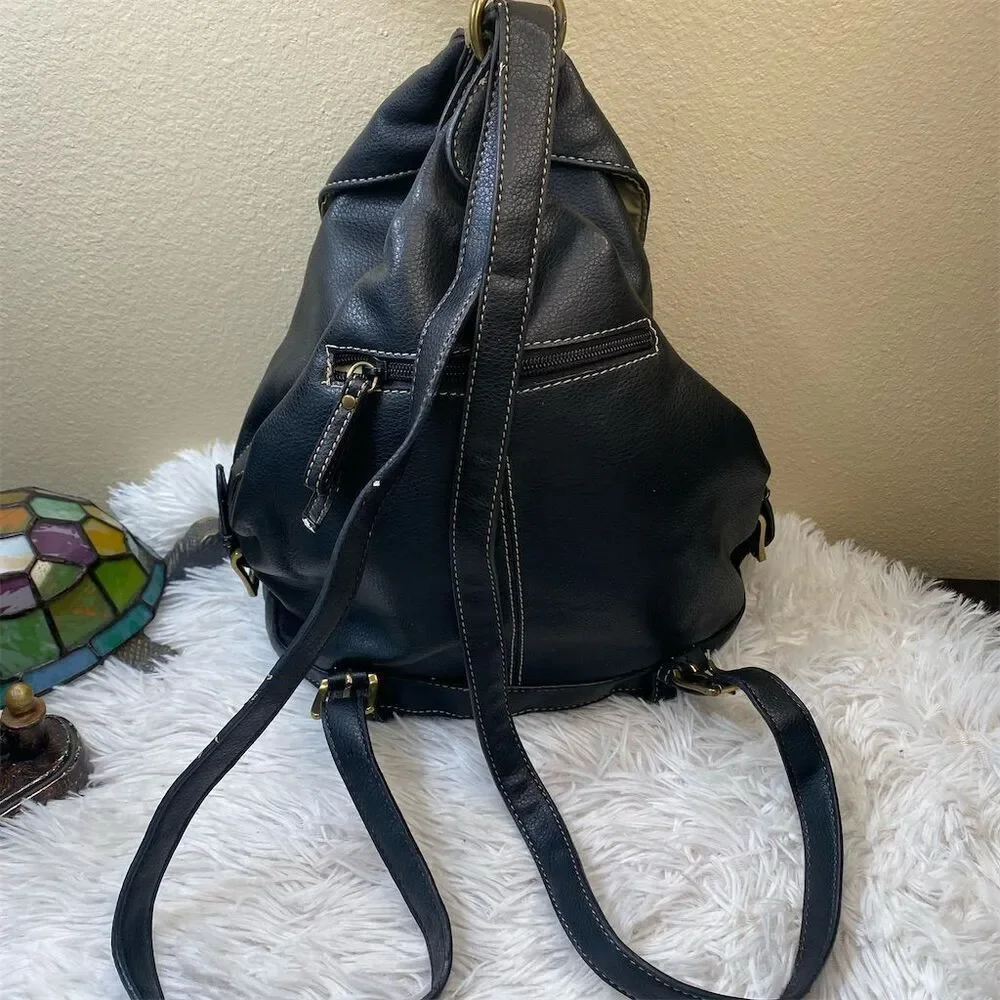 Nine West  Conversion Black Backpack & Purse Front Buckle Pocket
